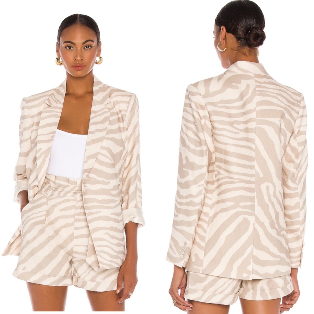 Anine Bing Kaia Oversized Blazer Zebra Print NWT (M fits like L/XL)